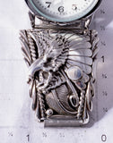 Silver Navajo Handmade Eagle In Flight Men's Watchband w/ Watch by RB 5K22O