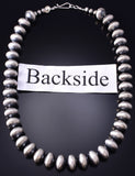 20" Silver Handmade 14mm Navajo Pearls Statement Necklace Bryannen Halwood 6F22U