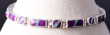 Vintage Silver Sugilite & Opal Navajo Inlay Link Bracelet 5L17N
