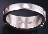 Size 12.5 Silver Multistone Navajo Cobblestone Inlay MENS Ring by Rick Tolino 5L05O
