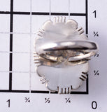 Size 6 Navajo Handmade White Buffalo Ring By Norvin Johnson 6K26Y