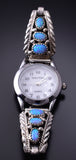 Silver & Opal Navajo Handmade Watch by Alice Sanders 5B19H