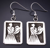 Silver "Navajo Woman & Child" Ansel Adams Earrings by Ravis Henry 6H06K