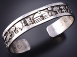 Silver Navajo Storytelling Canyon De Chelly Life Bracelet by Ravis Henry 6D20Q