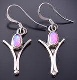 Silver & Fire Opal Her Victory Navajo Earrings by Rosie Chee 6D22Q