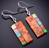 Santo Domingo Pueblo (Kewa) Multistone Dangle Earrings by Mary Tafoya 6D22H