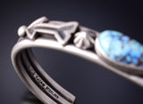 Silver Golden Hills Turquoise Protection Arrow Navajo Bracelet Erick Begay 5H04A