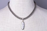36 inch - Navajo Pearls Silver Beads 4mm 6J31U