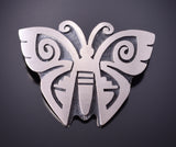 Silver Hopi Handmade Butterfly Pendant by Trinidad Lucas 4E27L