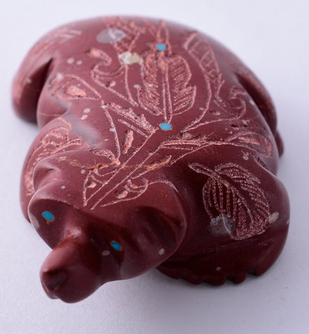 Pipestone Zuni Badger Fetish by Adrianna Cellicion 5L09O