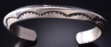 Vintage Silver Navajo Handstamped Bracelet 5L10Y