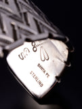 Vintage Silver Navajo Handmade Bracelet by Cody Sanderson 5J29X
