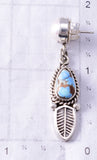 Silver & Golden Hills Turquoise Fresh Pearl Navajo Earrings by Erick Begay 6F27G