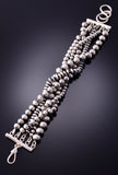 5-Strand Silver Navajo Pearls Wrap Bracelet by Jan Mariano 4E18E