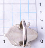 Size 6-3/4 Silver Multistone Zuni Inlay Corn Ring by Beverly Etsate 5L07N