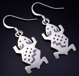 Silver Navajo Handmade Sacred Horned Toad Earrings by Robert Gene 5G22S