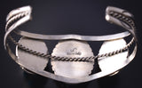 Silver & Turquoise Round Clusters Navajo Bracelet by Melvin Chee 5J18E