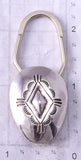 Silver Navajo Handstamped Concho Style Key Ring 5B14K