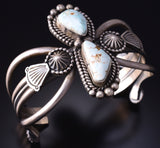 Silver & Dry Creek Turquoise Navajo Open Face Bracelet by Mike Calladitto 5J18V
