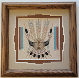 Navajo Sandpainting by Relinda Tom - Sun Creation - 6D01U