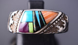 Size 7-1/4 Multistone Navajo Inlay Ring by Allen Lee 6K27C