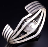Silver & Kingman Turquoise Cowboy Rancher Navajo Bracelet by Bobby Platero 5L20M