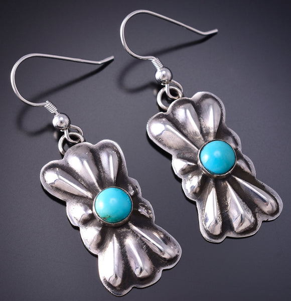 Silver & Turquoise Navajo Concho Dangle Earrings by Ravis Henry 6H06H