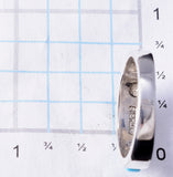 Size 8 Silver & Turquoise Navajo Inlay Ring by Edward Lee 5L20V