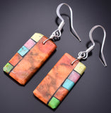 Santo Domingo Pueblo (Kewa) Multistone Dangle Earrings by Mary Tafoya 6D22H