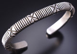 Silver Navajo Hand-filed Men's Bracelet by Erick Begay 6C03B