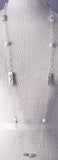 Silver & #8 Spiderweb Turquoise & Fresh Pearl Navajo Necklace Erick Begay 5H03T