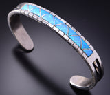 Silver & Opal Zuni Inlay Bracelet by Phyllis Beyuka 3F10C