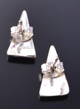 Silver & Turquoise Multistone Zuni Inlay Post Earrings by Jennette Chavez 5G22F