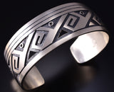 Silver Hopi Handmade Pottery Design Bracelet by Trinidad Lucas 5J18Q