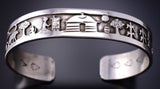 Silver Navajo Storytelling Canyon De Chelly Life Bracelet by Ravis Henry 6D20Q