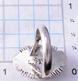 Size 6 Silver & White Buffalo Turquoise Navajo Ring by Linda Yazzie 5L10M