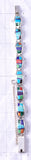 Preowned Silver & Turquoise Multistone Navajo Inlay Link Bracelet by Calvin Begay 6D28E
