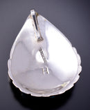 Vintage Silver & Turquoise Navajo Cluster Pendant by H 6D28J