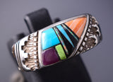 Size 7-1/4 Multistone Navajo Inlay Ring by Allen Lee 6K27C