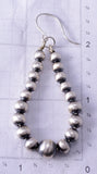 Silver Navajo Pearls Loop Earrings by Rena Begay 5G18M