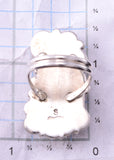 Size 8-1/2 Silver & Turquoise Eagle Feather Navajo Ring by Samantha Livingston 3F22N