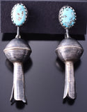 Silver & Navajo Squash Blossom Bottom Earrings by Shirley Lee 3J16S