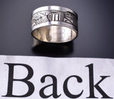 Size 10-1/4 Silver Navajo Hogan "Traditional Home" Ring by Elaine Becenti 6G29R