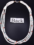 21" Three Strand Santo Domingo Kewa Mulitstone Necklace by Randy Garcia - 5H25O