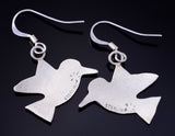 Silver Navajo Handmade Hummingbird Earrings by Robert Gene 5G22T