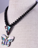 Multistone Santo Domingo (Kewa) Pueblo Butterfly Necklace by Chris Nieto 5J29J