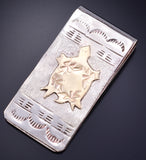Silver & 12k Gold-filled Turtle Navajo Money Clip by Genevieve Jones 5L25G