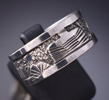 Size 10-1/4 Silver Navajo Hogan "Traditional Home" Ring by Elaine Becenti 6G29R