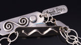 Silver & Golden Hills Turquoise Fresh Pearl Navajo Necklace by Erick Begay 5H03P
