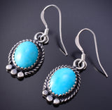 Silver & Turquoise Navajo Dangle Earrings by Sharon McCarthy 6F17R